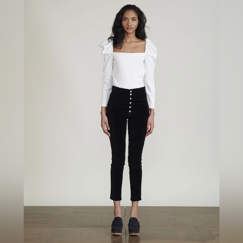 Veronica Beard Debbie High Rise Velvet Skinny Jeans